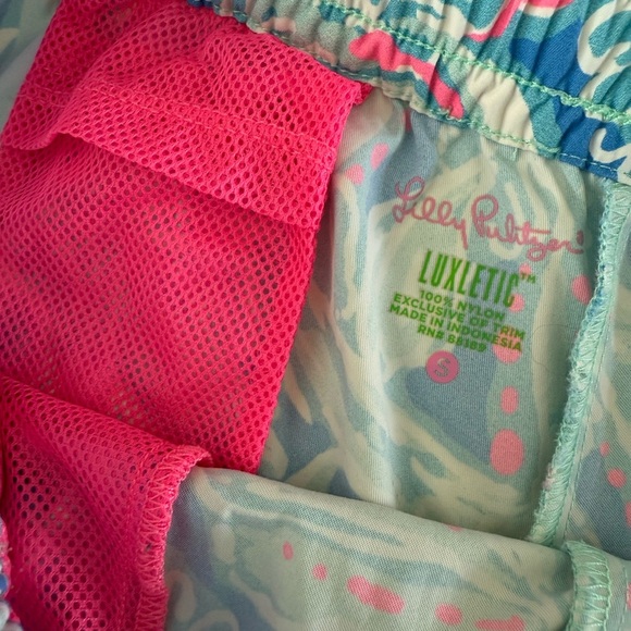 Lilly Pulitzer Blue and Pink Athletic Shorts - Picture 2 of 7